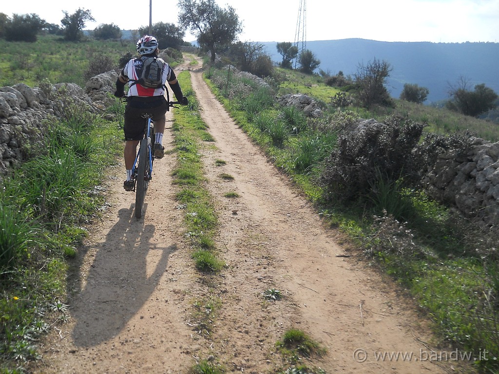 DSCN8684.JPG - Adesso sarà tutta discesa percorrendo un tratto della Gran Fondo della XC di Noto che si svolge ogni anno da queste parti