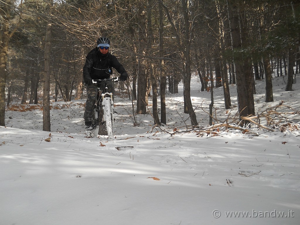 DSCN9092.JPG - Qui ci sono oltre 10 cm di neve ed un fortissimo vento alternato a tratti da raggi di sole