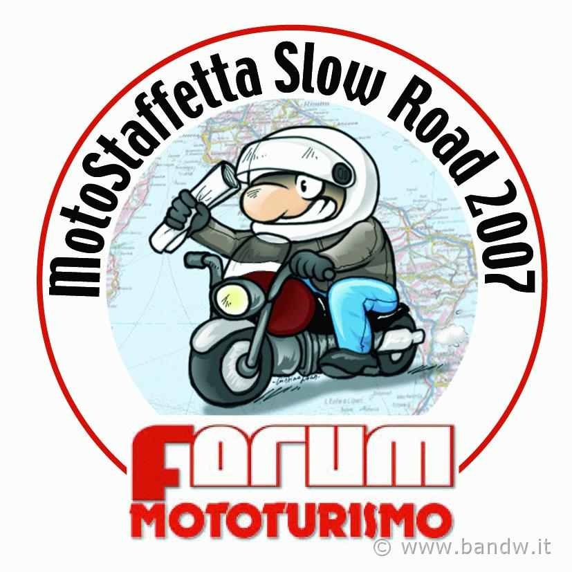 Motostaffetta2007(100).gif - Logo della Motostaffetta Slow Road 2007