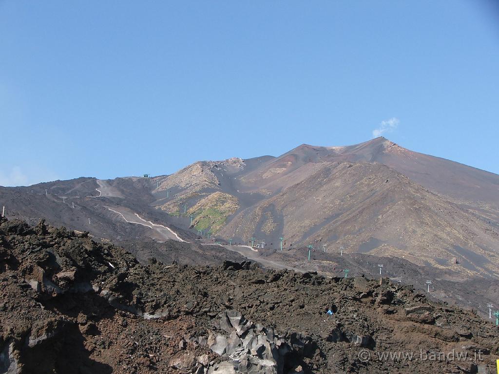 Motostaffetta2007(227).JPG - La funivia che porta i turisti sul cratere principale ricostruita sulla lava